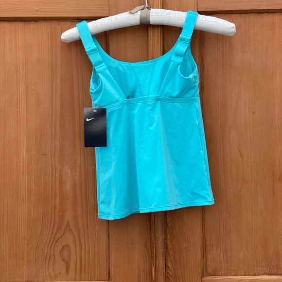 NWT Women's Nike Tankini Swim Top Sz XS Turquoise - Picture 2 of 5